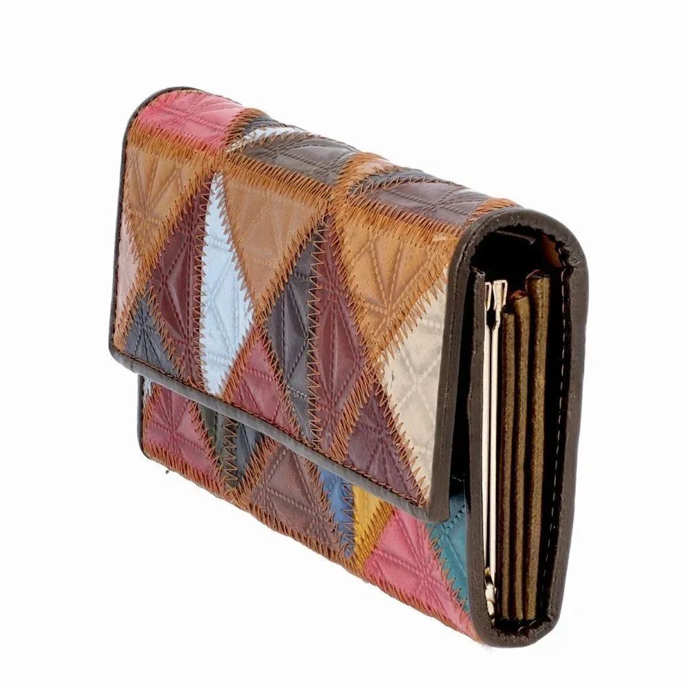 CHAOS Genuine Leather Multicolor Patchwork Wallet - Picture 3 of 5